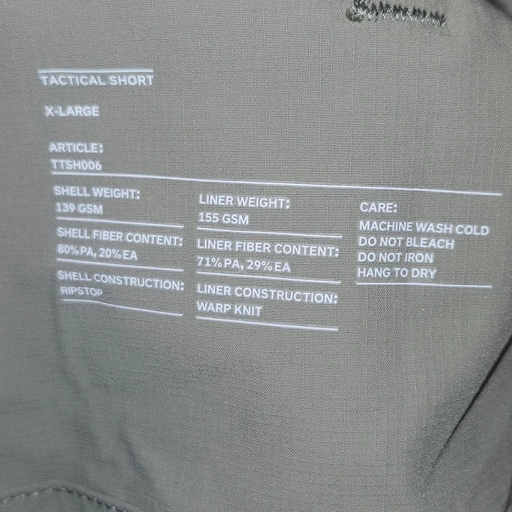Ten Thousand Tactical Short Sage Green Mens XL TTSH006 Ripstop Lined 7